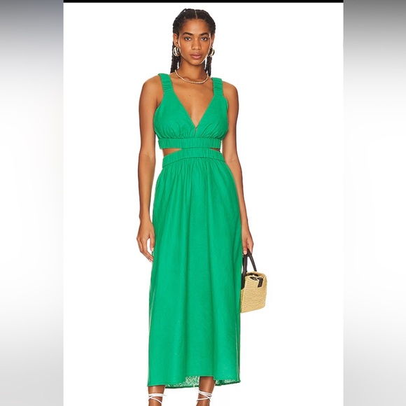 MinkPink Virgo Green Midi Dress - Picture 3 of 15